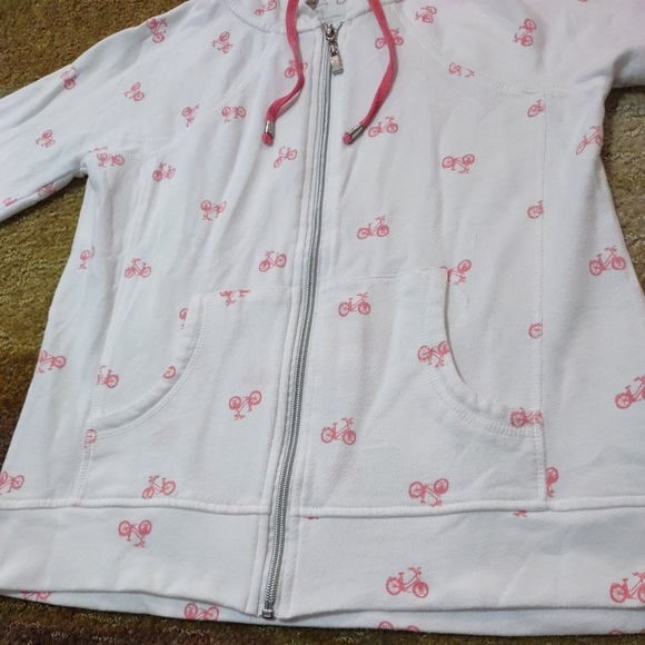 Coral Bay Ladies Zip Up Petite Hoodie White - Picture 14 of 14